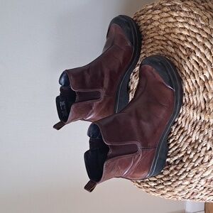 Dansko Womens‎ Vail Brown Leather Slip-On Ankle Boots Elastic Sides EU36/US5.5-6